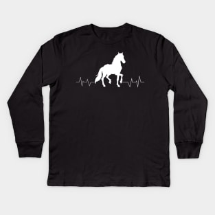 Horse Heartbeat Kids Long Sleeve T-Shirt